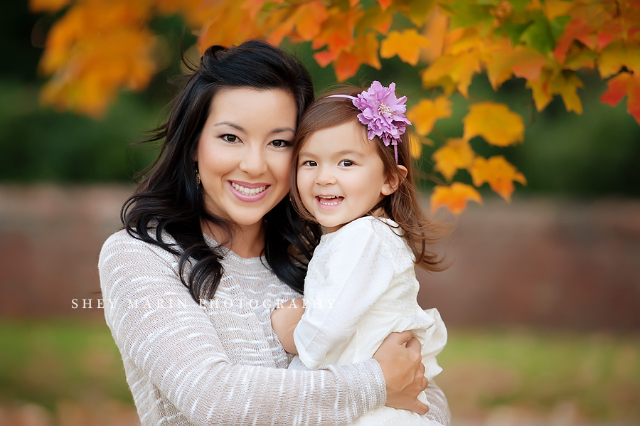 Beautiful asian mother and daughter