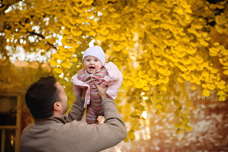 baby in oldest living gingko tree