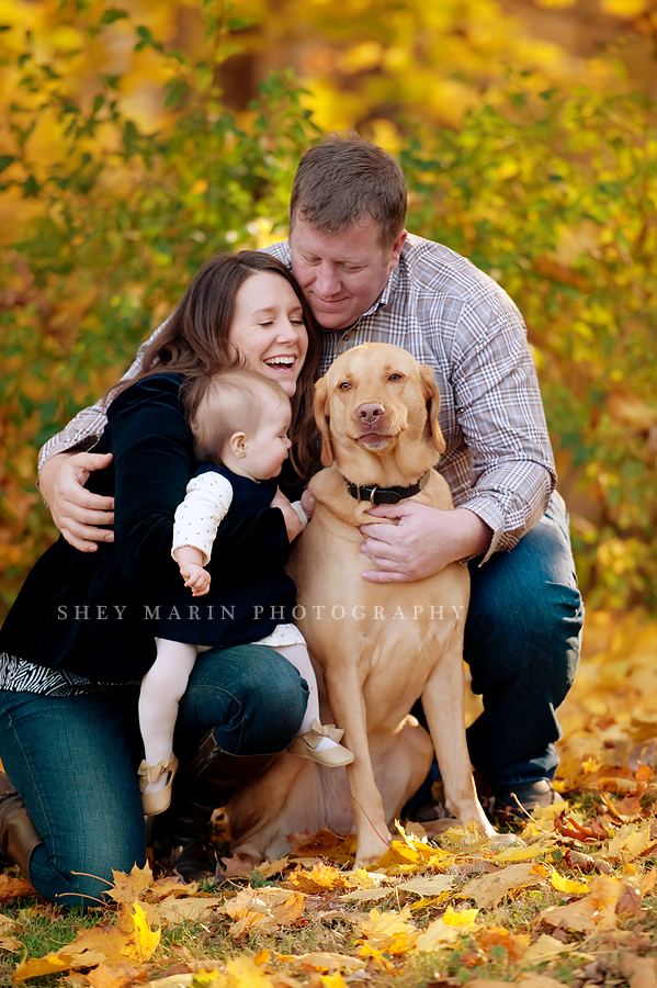 family in baltimore Maryland with their dog