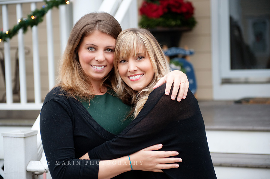 Sisters in Frederick Maryland at Christmas