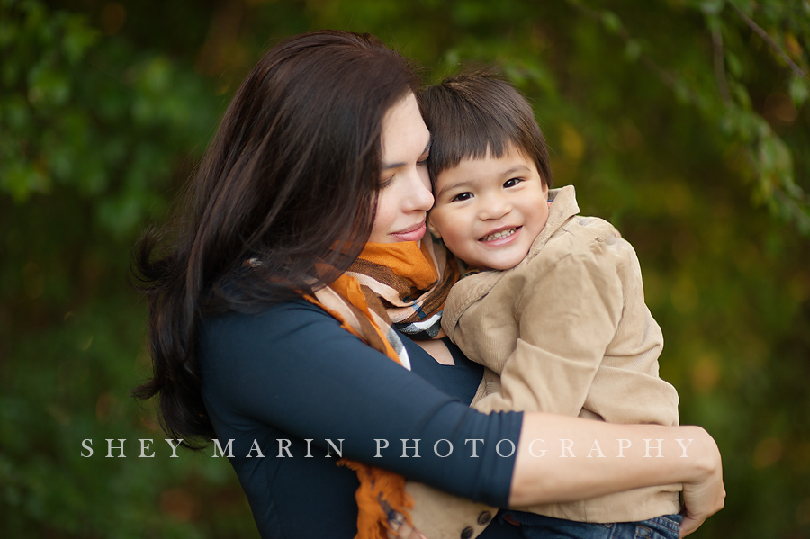 beautiful mother and son in Bethesda Maryland