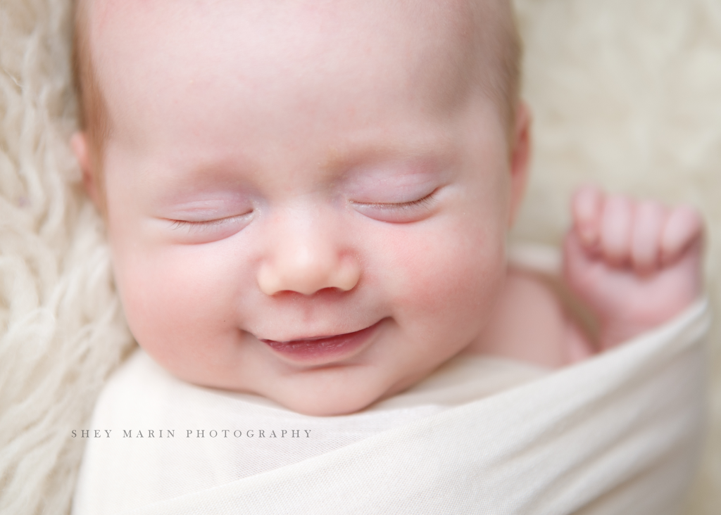 smiling twins | Washington DC multiples newborn photographer