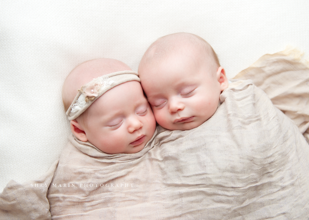 boy\girl twins | Washington DC multiples newborn photographer