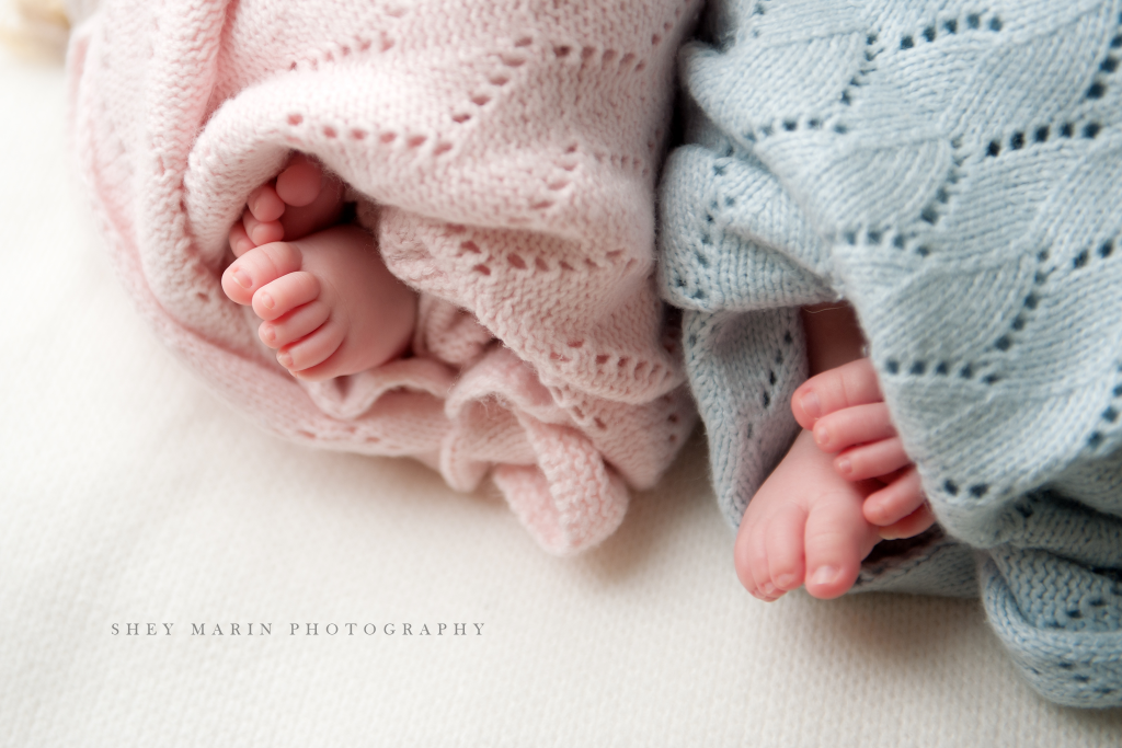 twins feet | Washington DC multiples newborn photographer