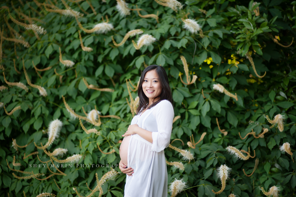 garden maternity session | Washington DC family photographer