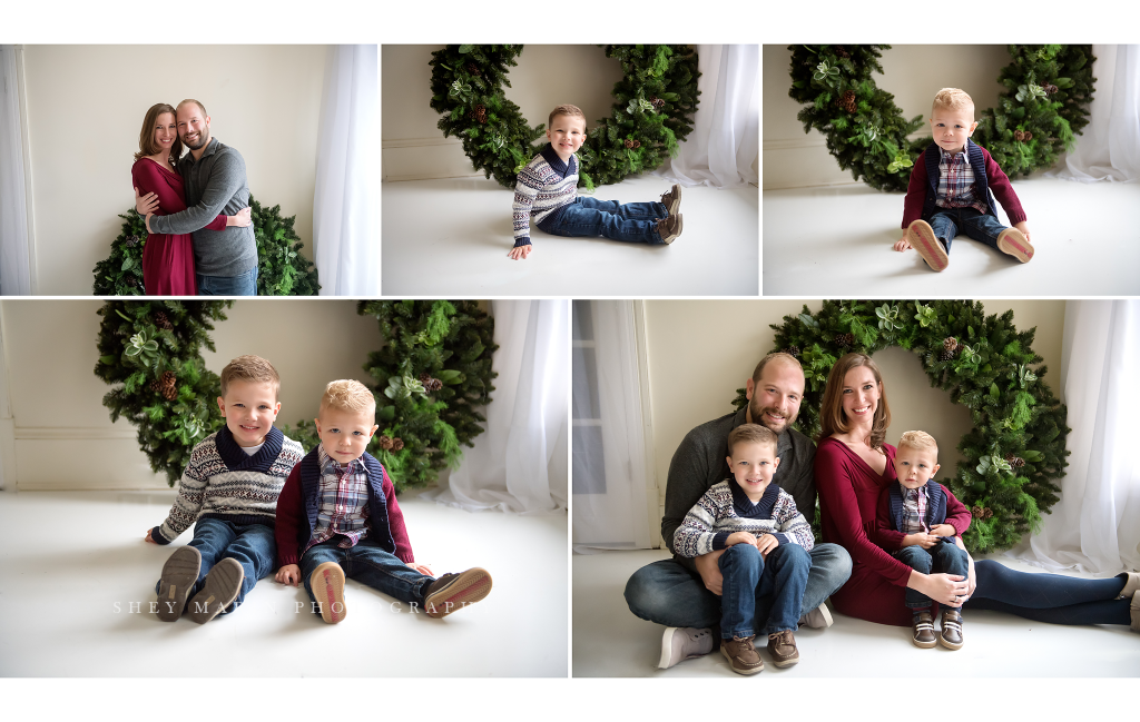 holiday mini sessions in downtown Frederick maryland