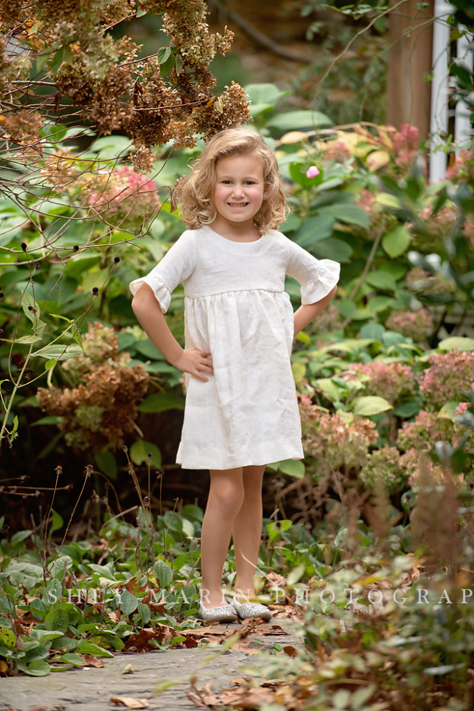 Frederick Maryland child in a linen dress