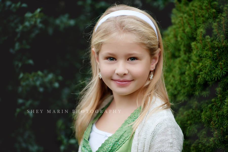 sweet blonde girl smiling