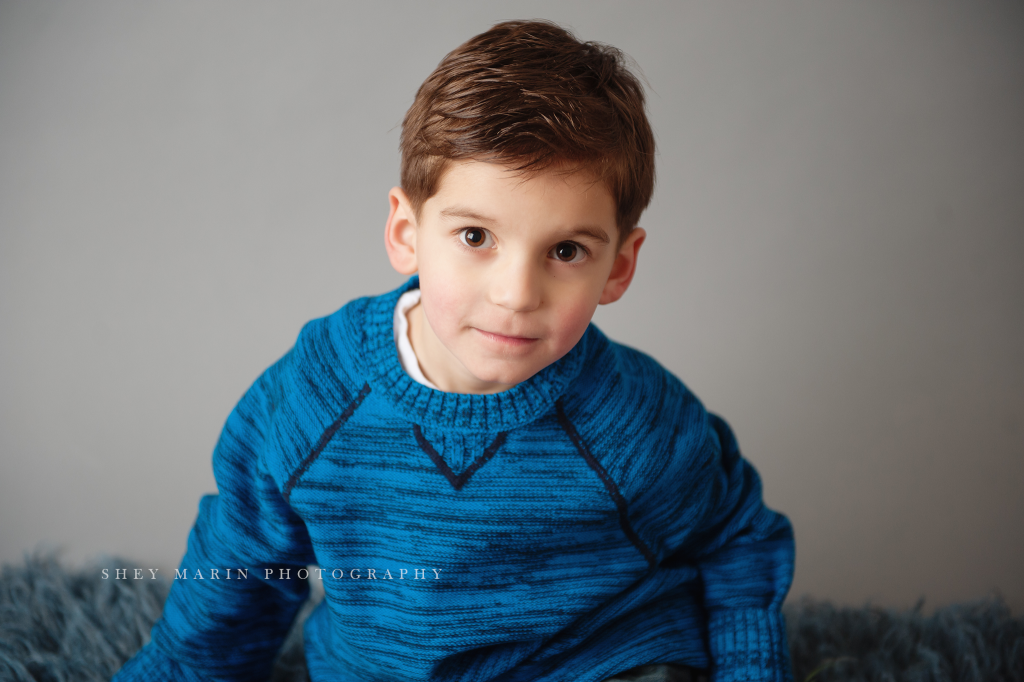 boy on grey seamless studio | frederick family photographer