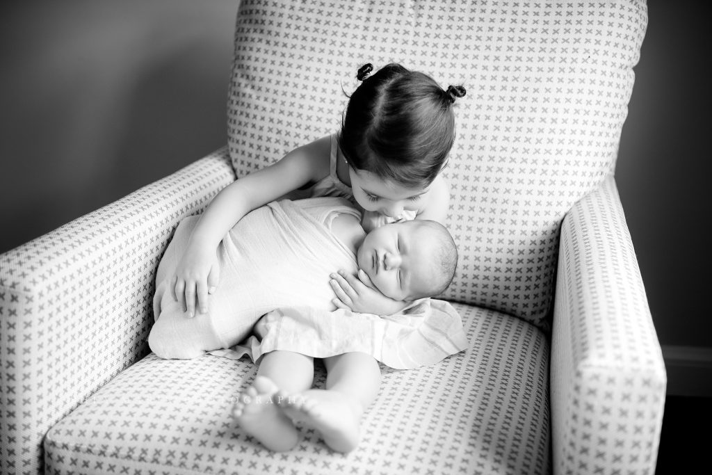 lifestyle newborn session Washington DC baby photographer