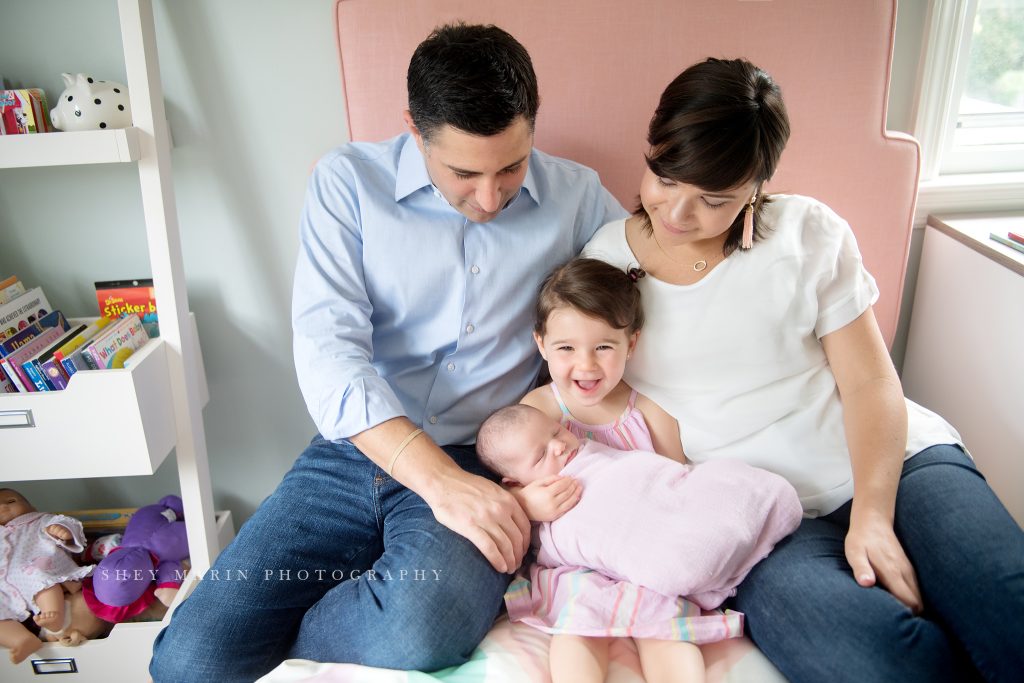 lifestyle newborn session Washington DC baby photographer