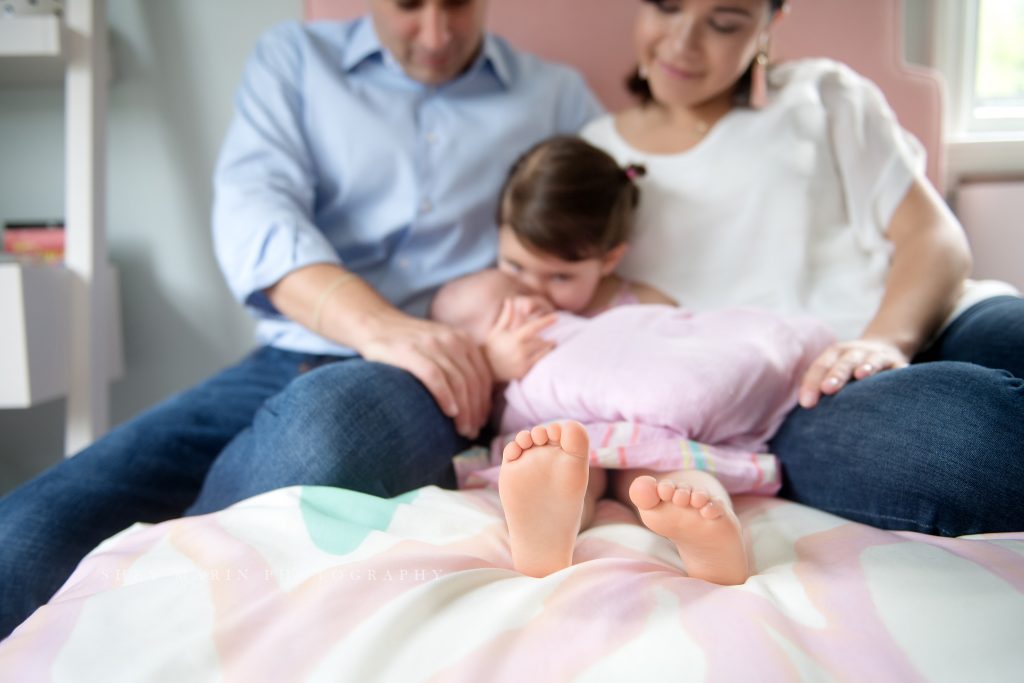 lifestyle newborn session Washington DC baby photographer