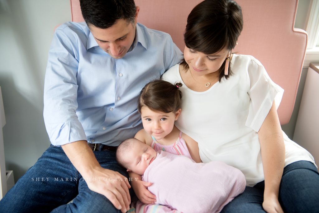 lifestyle newborn session Washington DC baby photographer