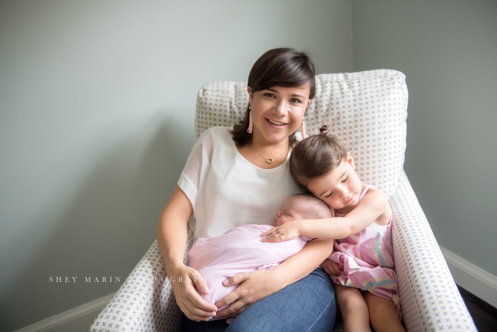 lifestyle newborn session Washington DC baby photographer