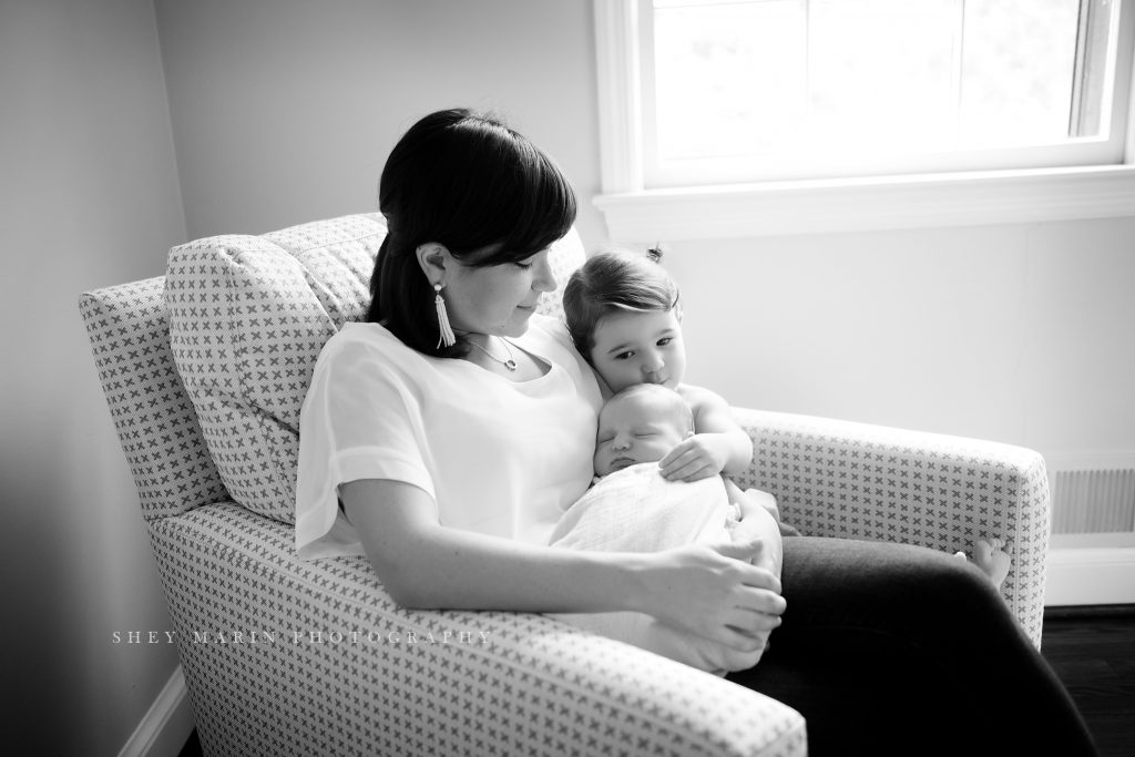 lifestyle newborn session Washington DC baby photographer