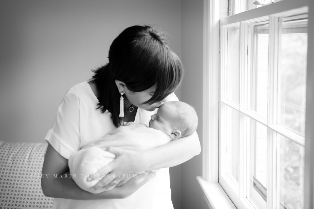 lifestyle newborn session Washington DC baby photographer