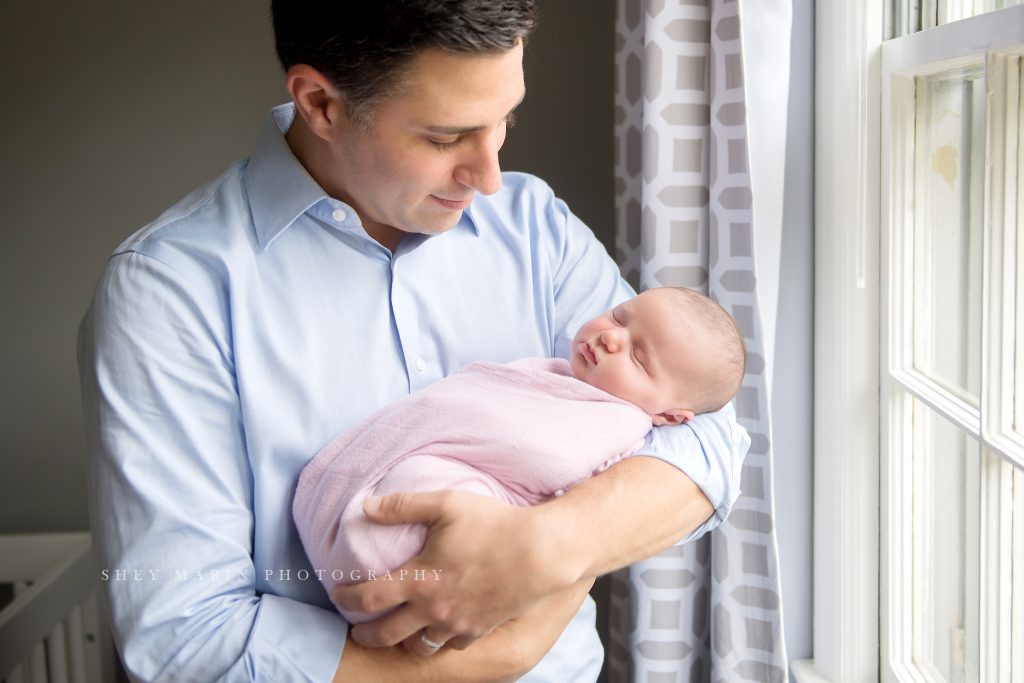 lifestyle newborn session Washington DC baby photographer