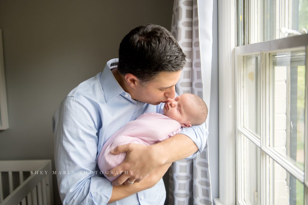 lifestyle newborn session Washington DC baby photographer