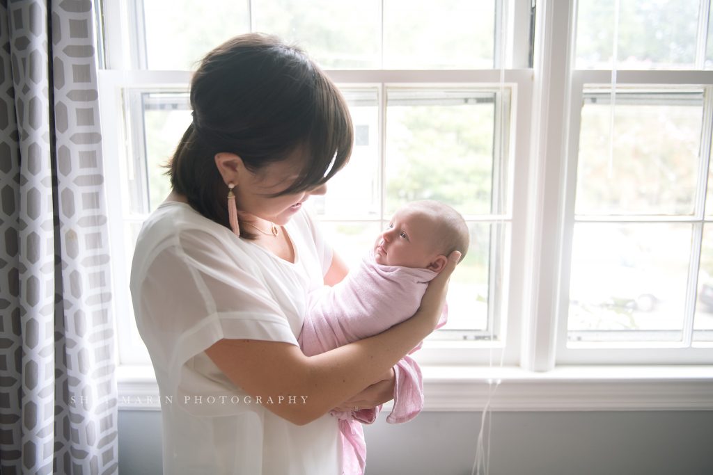 lifestyle newborn session Washington DC baby photographer