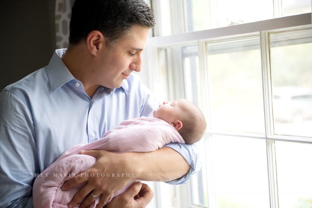 lifestyle newborn session Washington DC baby photographer