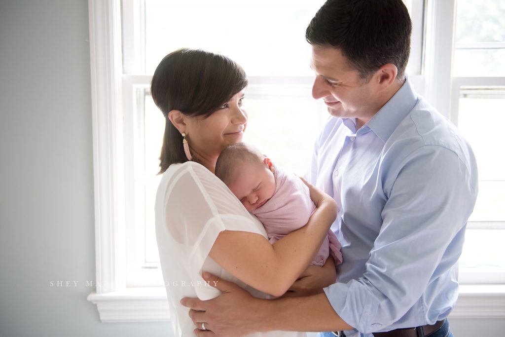 lifestyle newborn session Washington DC baby photographer