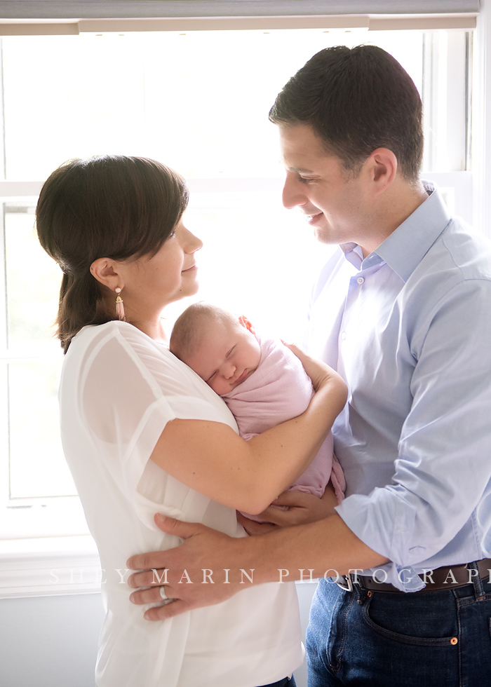 lifestyle newborn session Washington DC baby photographer