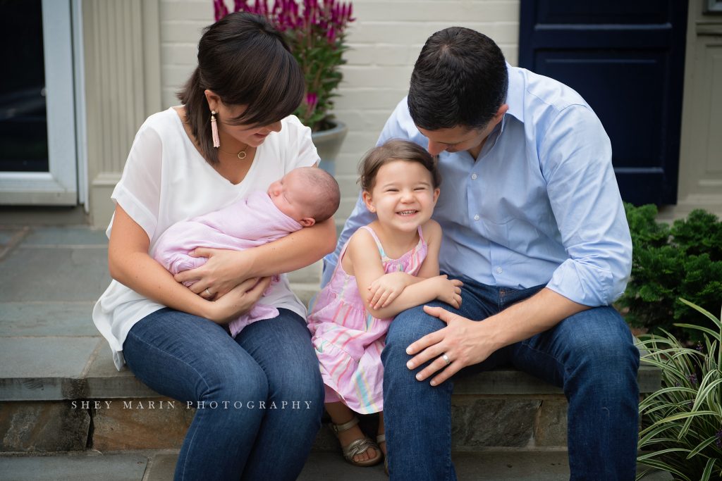 lifestyle newborn session Washington DC baby photographer