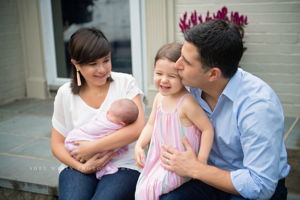 lifestyle newborn session Washington DC baby photographer