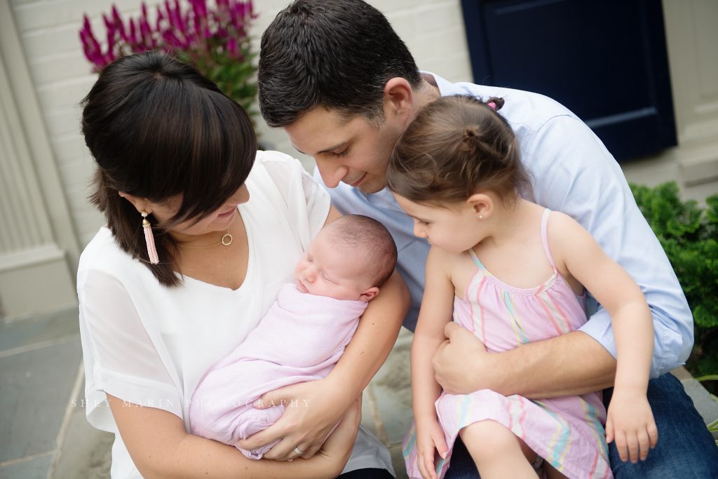 lifestyle newborn session Washington DC baby photographer