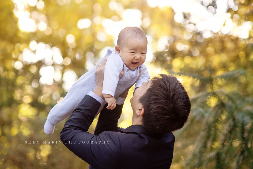 lovely family in bethesda maryland garden | Washington DC kids photographer