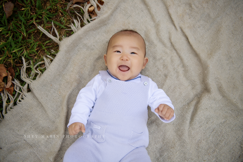 lovely family in bethesda maryland garden | Washington DC kids photographer