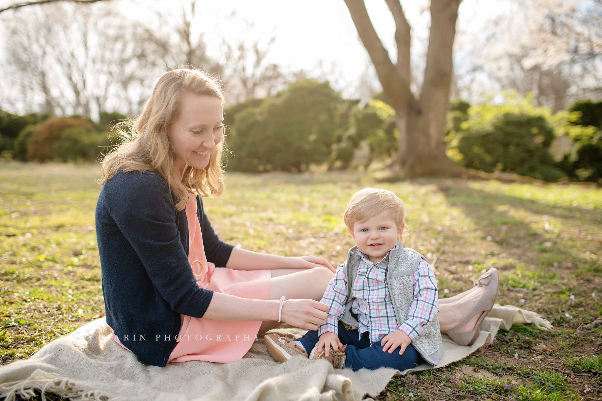 Spring cherry blossom family photosession Washington DC