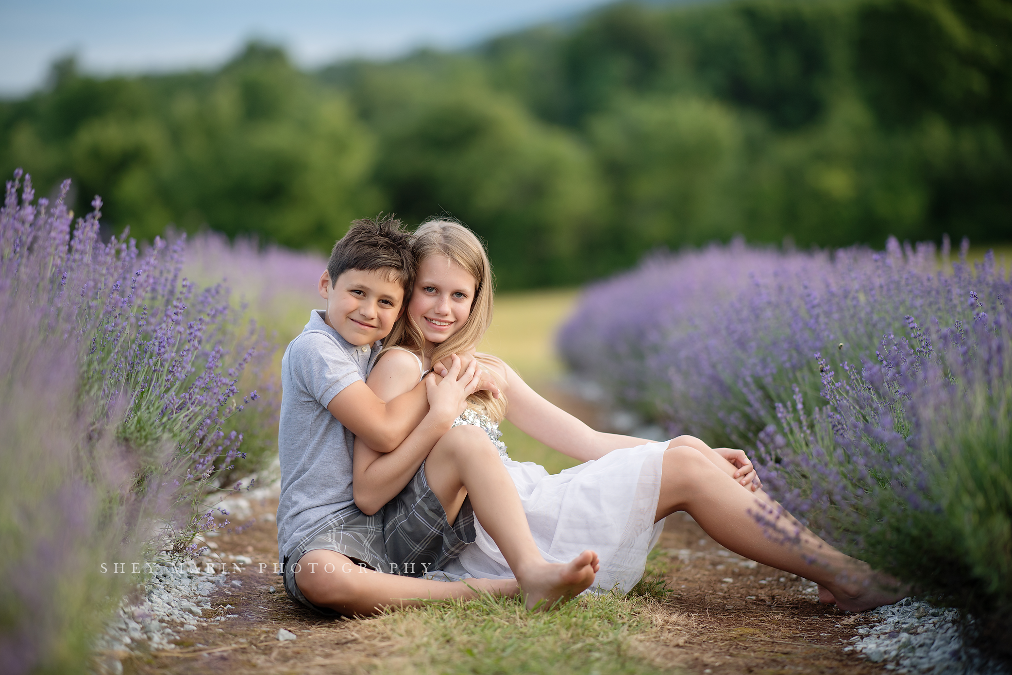 siblings lavender field frederick maryland