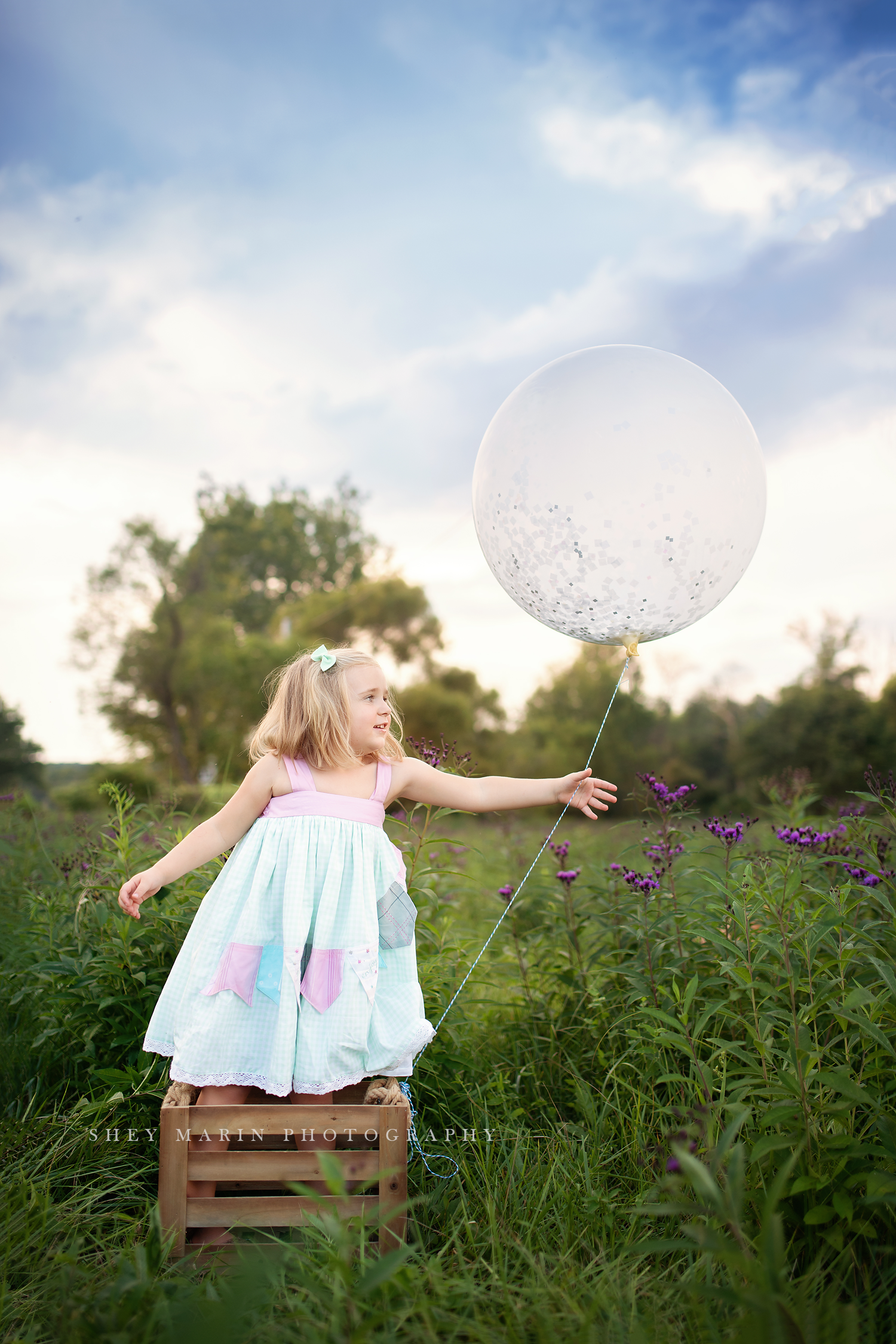 wildflower purple family photosession frederick maryland