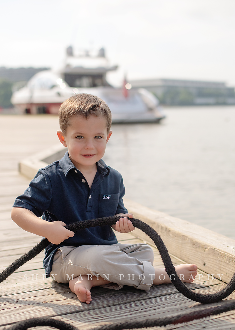 waterfront Georgetown Washington DC family photo session