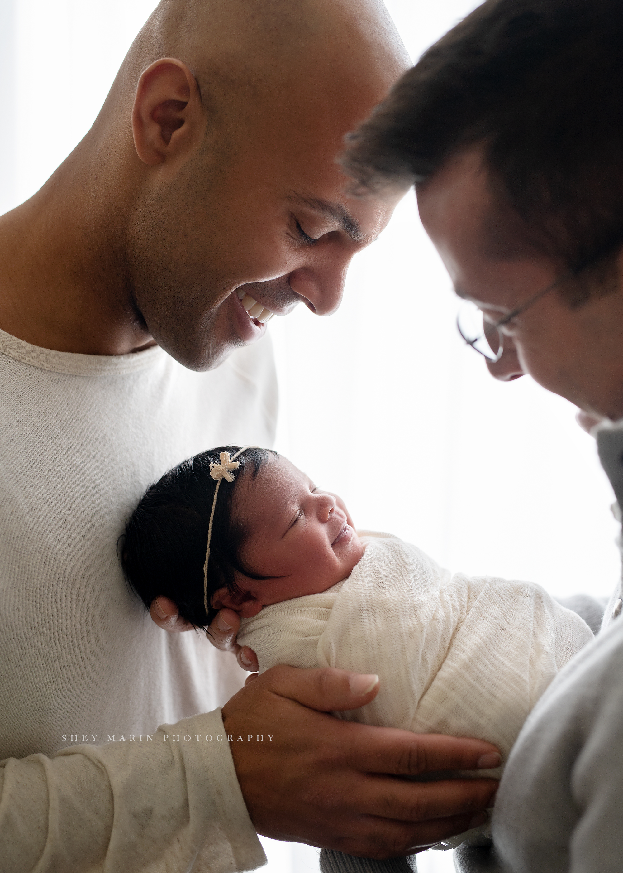 smiling newborn baby